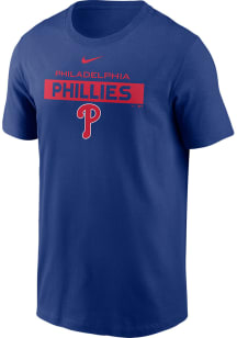 Nike Philadelphia Phillies Blue TEAM ISSUE Short Sleeve T Shirt