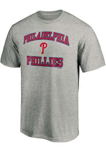 Philadelphia Phillies Grey HEART AND SOUL Short Sleeve T Shirt