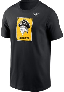 Nike Pittsburgh Pirates Black COOP LOGO Short Sleeve T Shirt