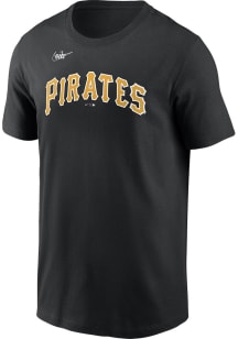 Nike Pittsburgh Pirates Black COOP WORDMARK Short Sleeve T Shirt