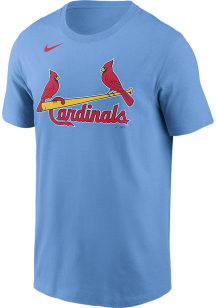 Nike St Louis Cardinals Light Blue WORDMARK Short Sleeve T Shirt