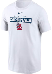 Nike St Louis Cardinals White TEAM ISSUE Short Sleeve T Shirt