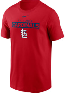Nike St Louis Cardinals Red TEAM ISSUE Short Sleeve T Shirt