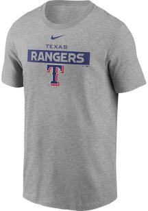 Nike Texas Rangers Grey TEAM ISSUE Short Sleeve T Shirt