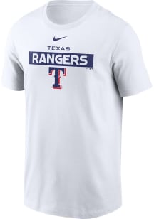 Nike Texas Rangers White TEAM ISSUE Short Sleeve T Shirt