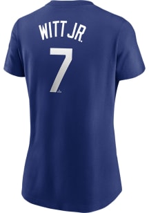 Bobby Witt Jr Kansas City Royals Womens Blue Player Player T-Shirt