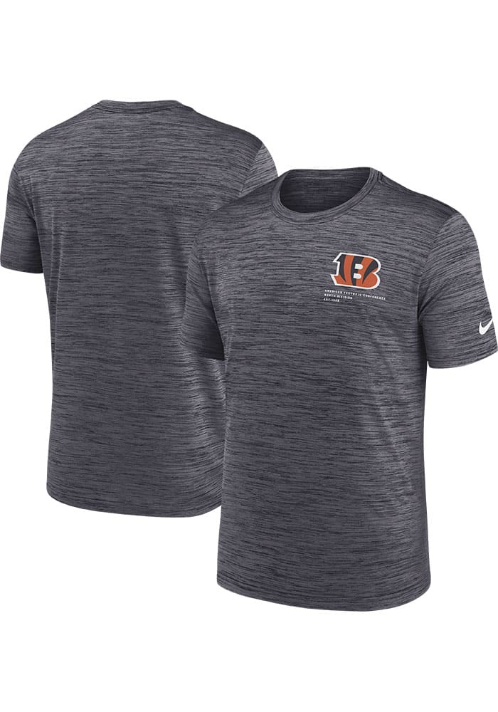 Nike Cincinnati Bengals Black PRIMETIME VELOCITY LC Short Sleeve T Shirt