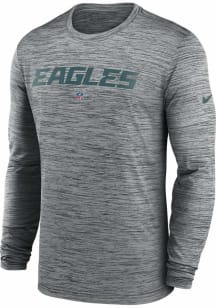 Nike Philadelphia Eagles Grey Sideline Team Velocity Long Sleeve T-Shirt