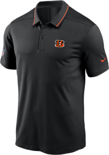 Nike Cincinnati Bengals Mens Black Sideline Coach Short Sleeve Polo