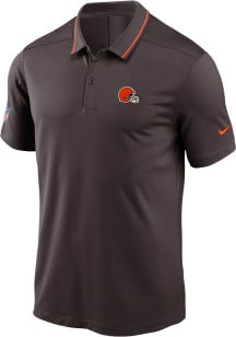 Nike Cleveland Browns Mens Brown Sideline Coach Short Sleeve Polo