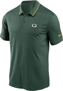 Nike Green Bay Packers Mens Green Sideline Coach Short Sleeve Polo