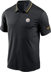 Nike Pittsburgh Steelers Mens Black Sideline Coach Short Sleeve Polo