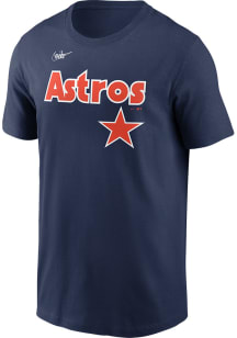Nike Houston Astros Navy Blue WORDMARK Short Sleeve T Shirt