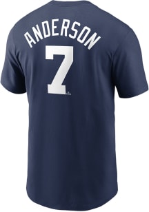 Tim Anderson Chicago White Sox Navy Blue Name Number Short Sleeve Player T Shirt