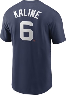 Al Kaline Detroit Tigers Navy Blue Name Number Short Sleeve Player T Shirt