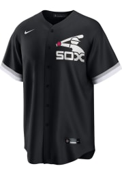 Chicago White Sox Mens Nike Replica Replica Jersey Jersey - Black
