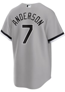 Tim Anderson Chicago White Sox Mens Replica Away Jersey - Grey