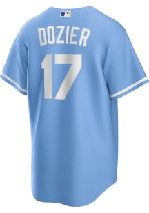 Hunter Dozier Kansas City Royals Mens Replica Alt Jersey - Light Blue