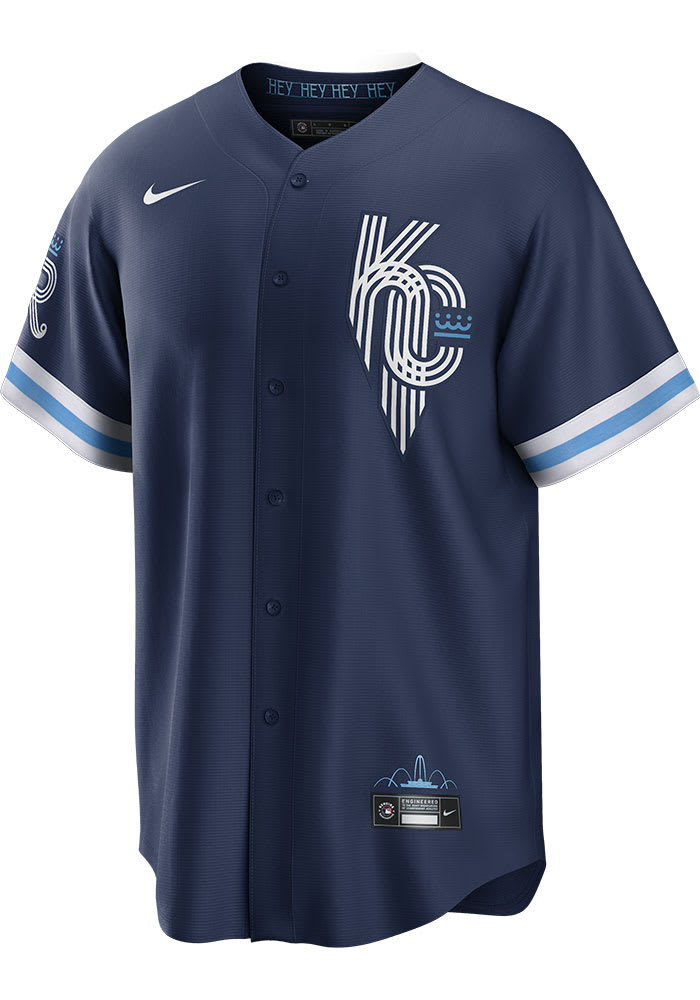 Kansas City Royals Mens Nike Replica City Connect Jersey - Navy Blue