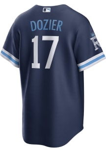 Hunter Dozier Kansas City Royals Mens Replica City Connect Jersey - Navy Blue