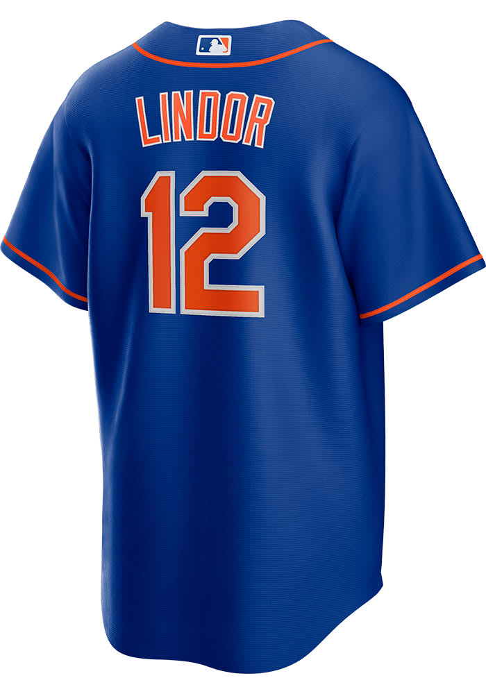 Francisco Lindor New York Mets Mens Replica Alternate Replica Jersey - Blue
