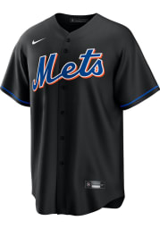 New York Mets Mens Nike Replica Alternate Replica Jersey - Black