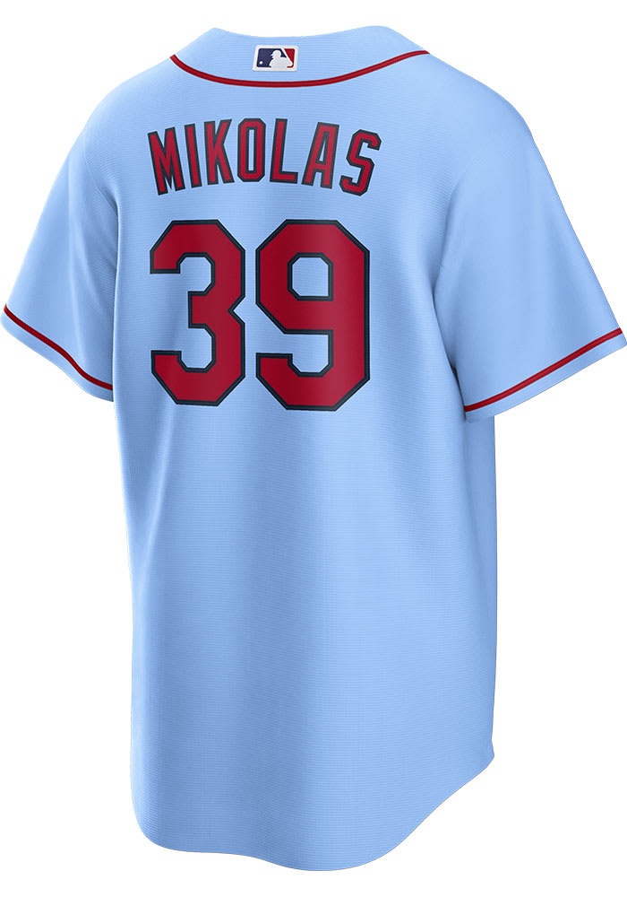 Miles Mikolas Men's Nike Light Blue St. Louis Cardinals Alternate Replica Custom Jersey