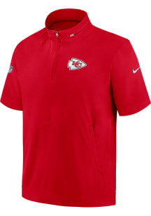 Nike Kansas City Chiefs Mens Red Sideline Coach Pullover Jackets