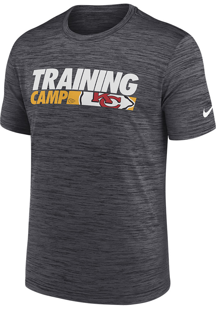 Nike Kansas City Chiefs Grey TRAINING CAMP VELOCITY Short Sleeve T Shirt