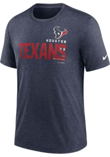 Nike Houston Texans Navy Blue Primetime Team Name Short Sleeve Fashion T Shirt