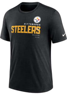 Nike Pittsburgh Steelers Black Primetime Team Name Short Sleeve Fashion T Shirt