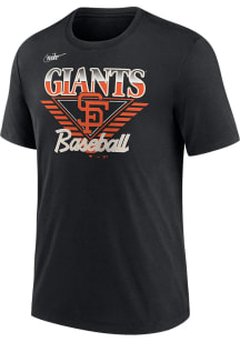 Nike San Francisco Giants Black Cooperstown Rewind Short Sleeve Fashion T Shirt