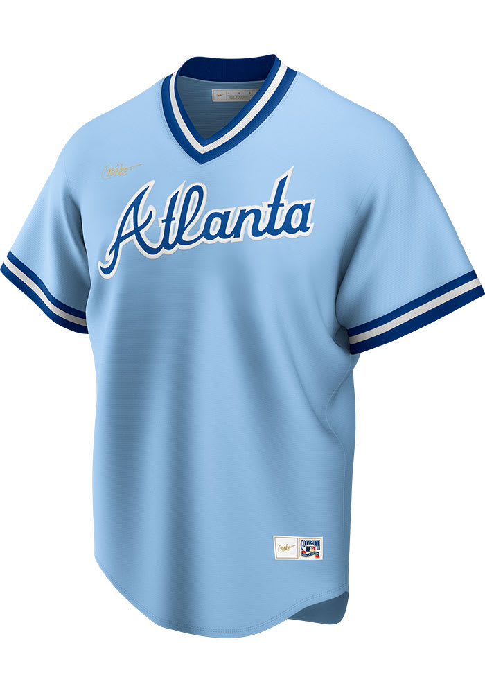 Atlanta Braves Nike Coop Replica Cooperstown Jersey - Light Blue