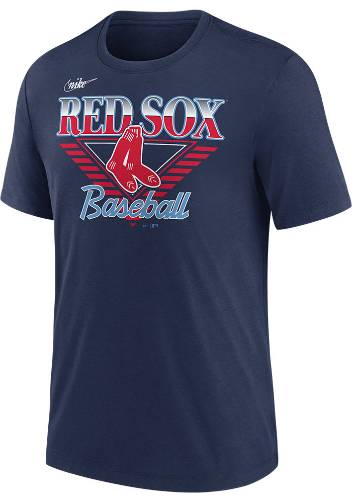 Nike Boston Red Sox Navy Blue Cooperstown Rewind Short Sleeve Fashion T Shirt