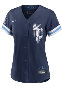 Kansas City Royals Womens Nike Replica City Connect Jersey - Navy Blue