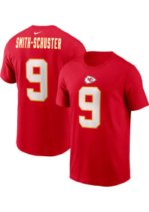 JuJu Smith-Schuster Kansas City Chiefs Red NAME AND NUMBER Short Sleeve Player T Shirt