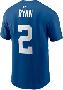 Matt Ryan Indianapolis Colts Blue NAME AND NUMBER Short Sleeve Player T Shirt