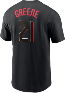 Hunter Greene Cincinnati Reds Black City Connect Short Sleeve Player T Shirt
