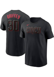 Ken Griffey Jr. Cincinnati Reds Black City Connect Short Sleeve Player T Shirt