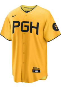 Pittsburgh Pirates Mens Nike Replica City Connect Jersey - Gold