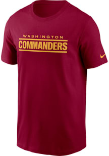 Nike Washington Commanders Red WORDMARK ESSENTIAL Short Sleeve T Shirt