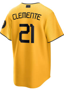 Roberto Clemente Pittsburgh Pirates Mens Replica City Connect Jersey - Gold