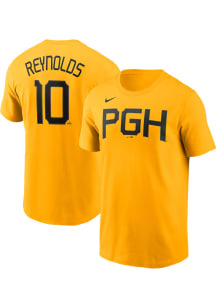Bryan Reynolds Pittsburgh Pirates Gold City Connect Short Sleeve Player T Shirt