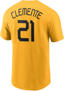 Roberto Clemente Pittsburgh Pirates Gold City Connect Short Sleeve Player T Shirt