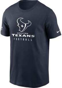 Nike Houston Texans Navy Blue Sideline Cotton Short Sleeve T Shirt