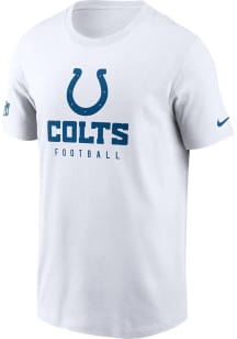 Nike Indianapolis Colts White Sideline Cotton Short Sleeve T Shirt