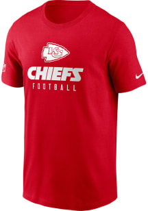 Nike Kansas City Chiefs Red Sideline Cotton Short Sleeve T Shirt