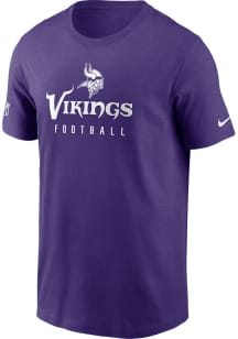Nike Minnesota Vikings Purple Sideline Cotton Short Sleeve T Shirt