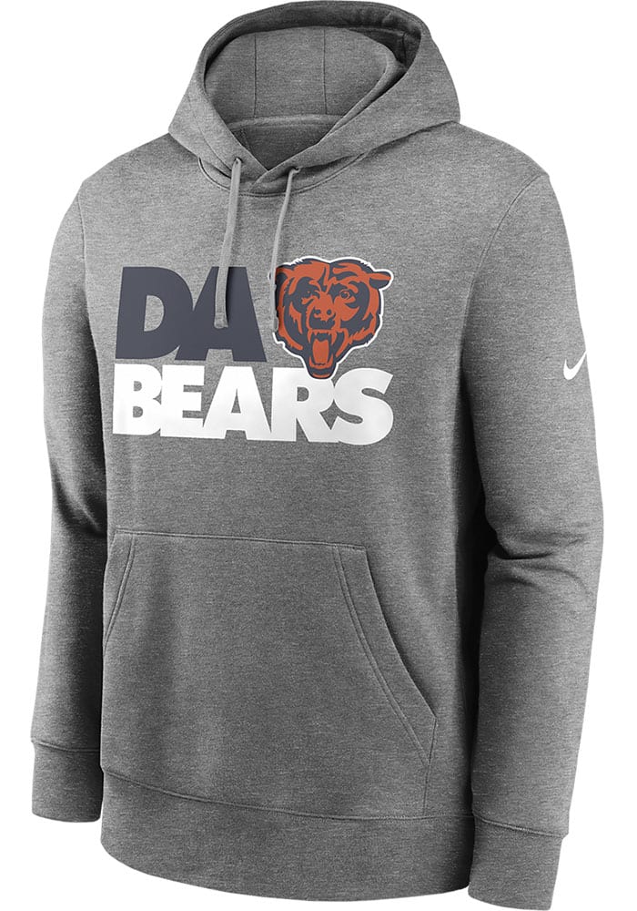 Fanatics (Nike) Nike Chicago Bears Grey Local Graphic Long Sleeve Hoodie, Grey, 80% Cotton / 20% POLYESTER, Size XL, Rally House