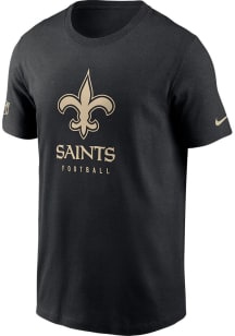 Nike New Orleans Saints Black Sideline Cotton Short Sleeve T Shirt